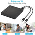 Blingco External CD DVD Drive, USB 2.0 Slim Protable External CD-RW Drive DVD-RW Burner Writer Player for Laptop Notebook PC Desktop Computer, Black